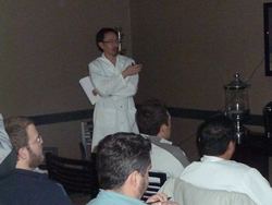 Steven Wang M.D. lectures to area residents-in-training.