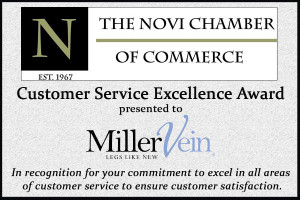 Miller Vein wins Novi Chamber Customer Excellence Award